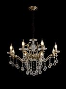 Zinta Antique Brass Crystal Ceiling Lights Diyas Multi Arm Crystal Fittings